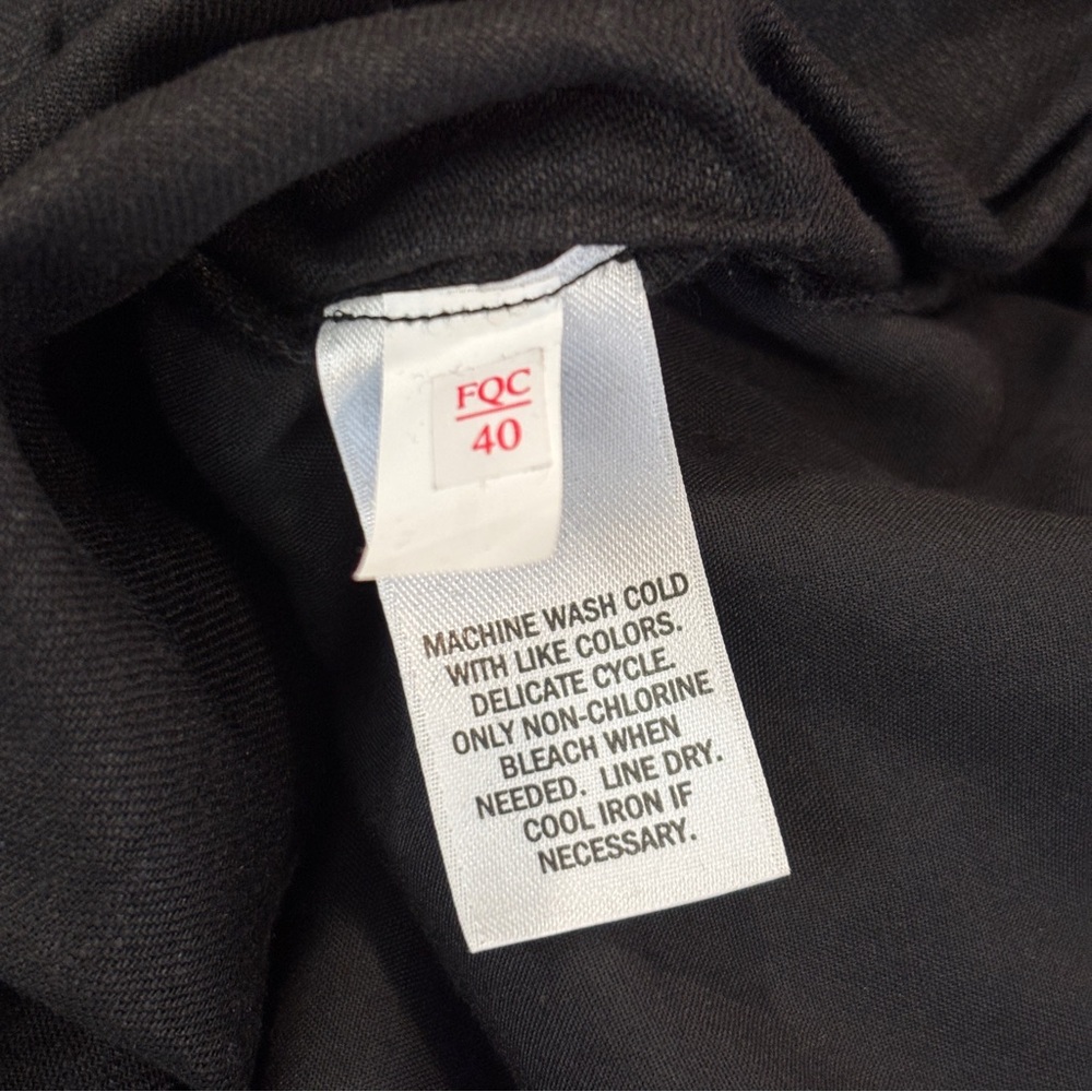 Ophelia Roe Wide Leg Black Linen Blend Pants NWT Size 2X Stretch Womens - Picture 6 of 8